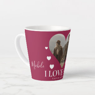 Tasse Latte Love valentine's day Couples personnalisés Photo