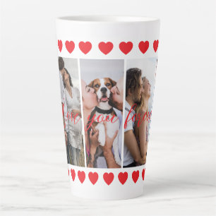 Tasse Latte Love You Forever Vertical Photo Collage Personnali
