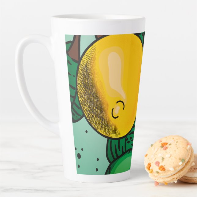 Tasse Latte Lovely Lemons Four Mitt et Pot Holders (En situation)