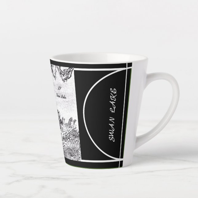 Tasse Latte LS Lac des Cygnes calligraphie numériq (Droite)