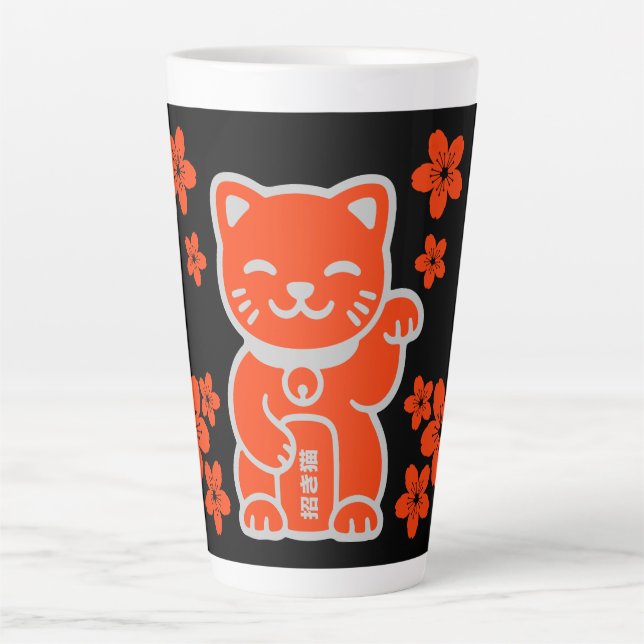 Tasse Latte Lucky Japonais Maneki-neko (Devant)