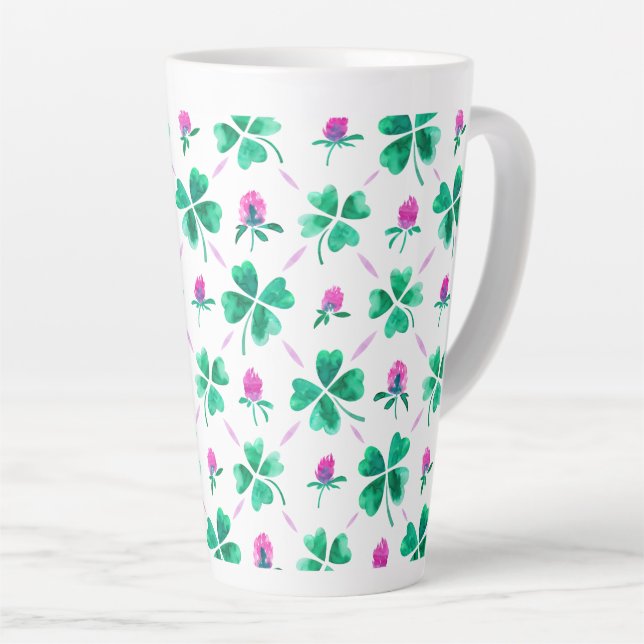 Tasse Latte Lucky shamrock (Angle droit)