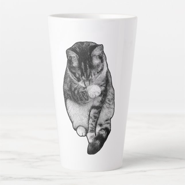 Tasse Latte Lueur de pointillés Hush (Devant)
