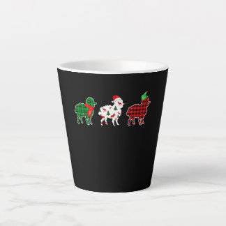 Tasse Latte Lumières de l'arbre de Noël des moutons amusants |