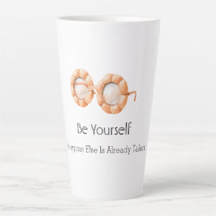 Tasse Latte Lunettes de citrouille Soyez vous-même