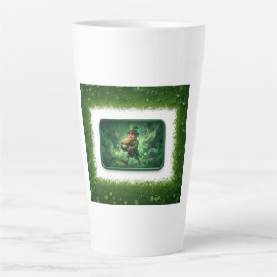 Tasse Latte Lutin portant un pot d'or
