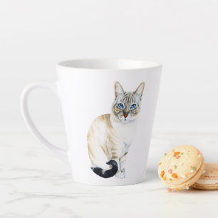 Tasse Latte Lynx Point Siamese Chat Parent Personnalisé