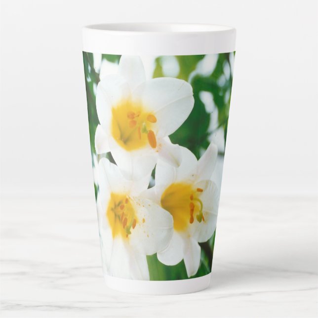 Tasse Latte Lys blancs - Lilium Flower candidum (Devant)
