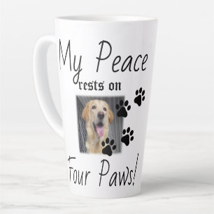 Tasse Latte Ma paix repose sur quatre pattes - Citation de l'a