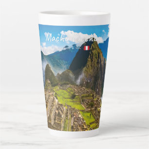 Tasse Latte Machu Picchu, Pérou - Grandes ruines de la citadel