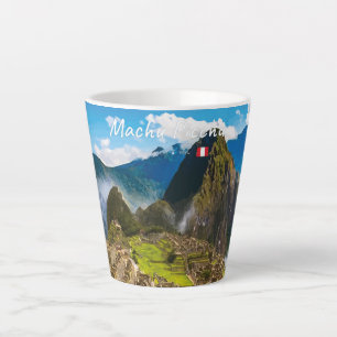 Tasse Latte Machu Picchu, Pérou - Petites ruines de la citadel