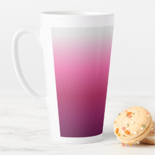 Tasse Latte magenta maroon marsala burgundy ombre branché