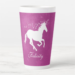 Tasse Latte Magenta Unicorne Boug Latte Personnalisée