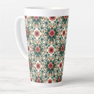Tasse Latte Magie des fleurs boho - dans des nuances de vert e