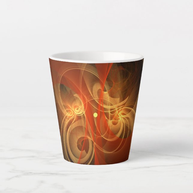 Tasse Latte Magie du matin Art Abstrait (Devant)