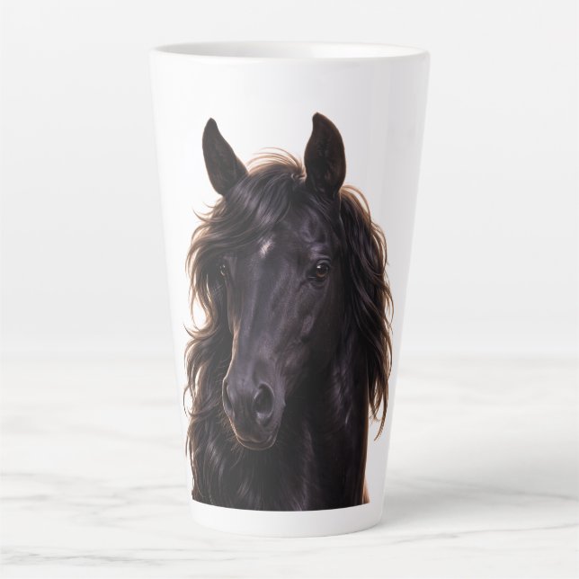 Tasse Latte Magnificent Black Stallion (Devant)