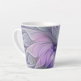 Tasse Latte Magnifique beauté moderne abstraite fleur d'art fr