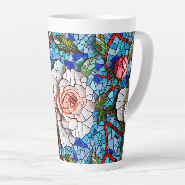 Tasse Latte Magnifique Motif de Mosaïque (Angle droit)
