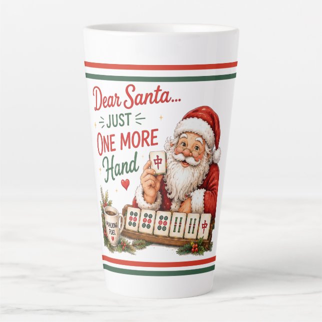 Tasse Latte Mahjong humour de Noël  (Devant)