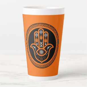 Tasse Latte Main de Hamsa Protection contre le Mauvais Œil