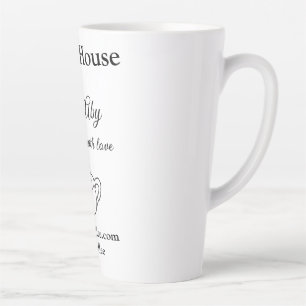 Tasse Latte Maison de café faite avec amour ajoutez le texte d