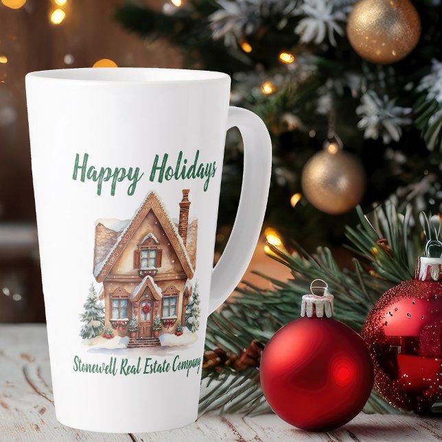 Tasse Latte Maison de Noël mignonne Réalisateur personnalisé (Créateur téléchargé)
