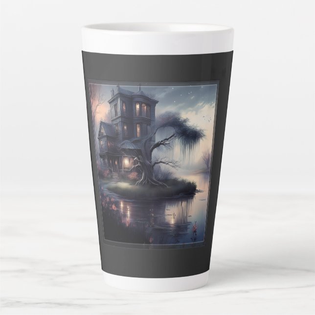 Tasse Latte maison délabrée sur le Bayou (Devant)