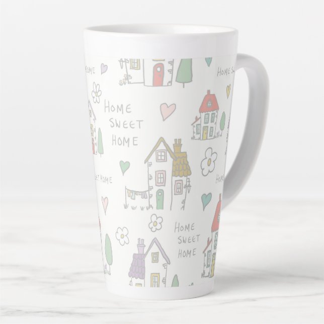 Tasse Latte Maison douce maison  (Angle droit)