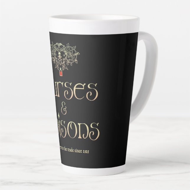 Tasse Latte Malédictions et Poisons (Angle droit)