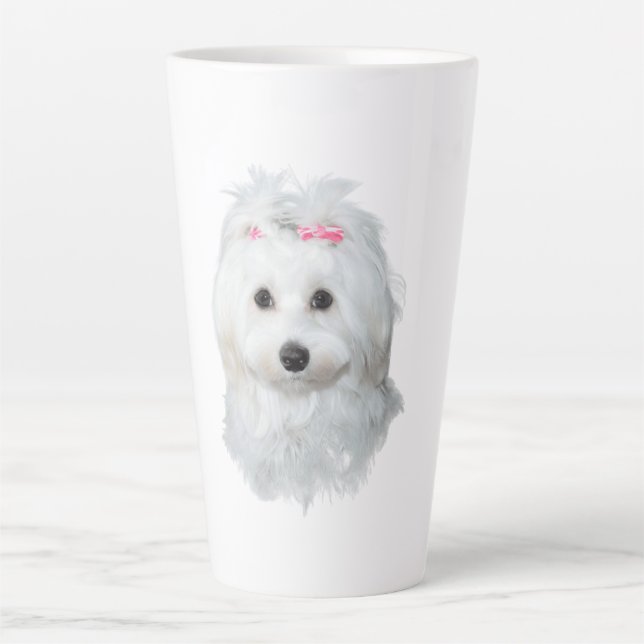 Tasse Latte Maltais de l'élégance Fluffy Beauty (Devant)