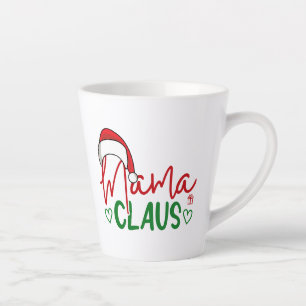 Tasse Latte Mama Claus Christmas Design-60094