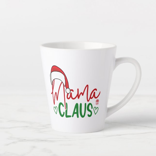 Tasse Latte Mama Claus Christmas Design-60094 (Droite)