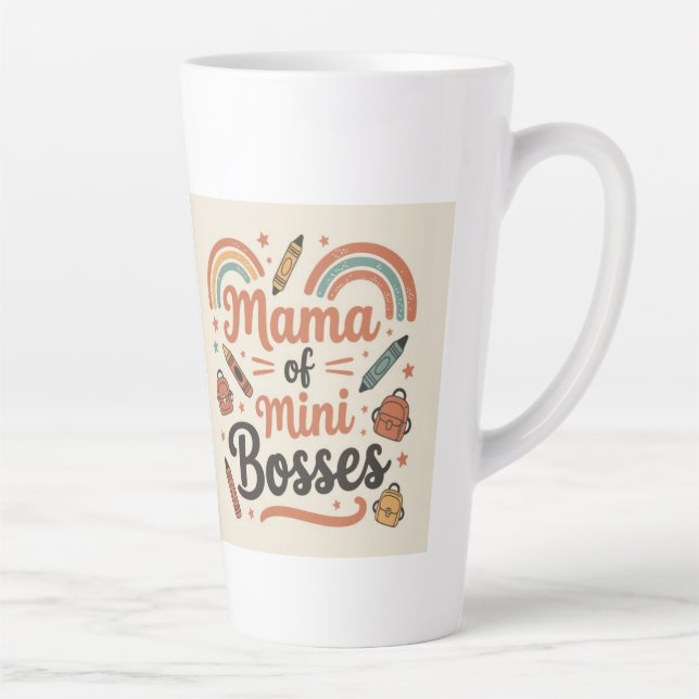 Tasse Latte Mama of mini bosses Mom Life Cute Mama gift (Droite)