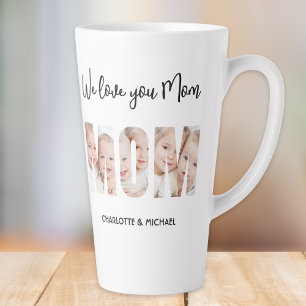 Tasse Latte Maman 3 Photos Lettres Détachées
