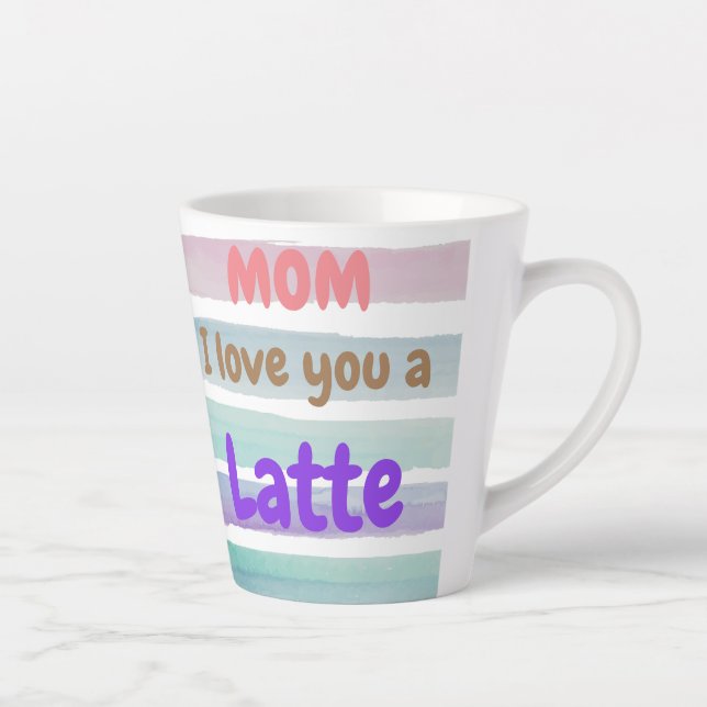 Tasse Latte Maman branchée Je T'Aime Un Latte (Droite)