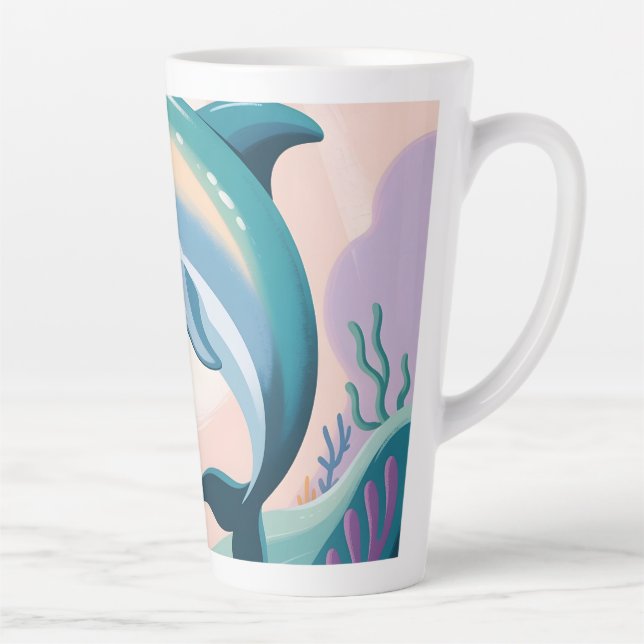 Tasse Latte Maman dauphin et bébé (Droite)