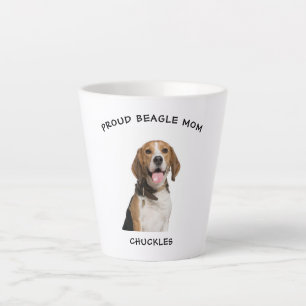 Tasse Latte Maman de Beagle fière Photo de chien personnalisée