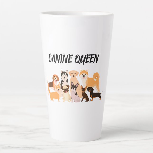Tasse Latte Maman de chien élégant (Devant)