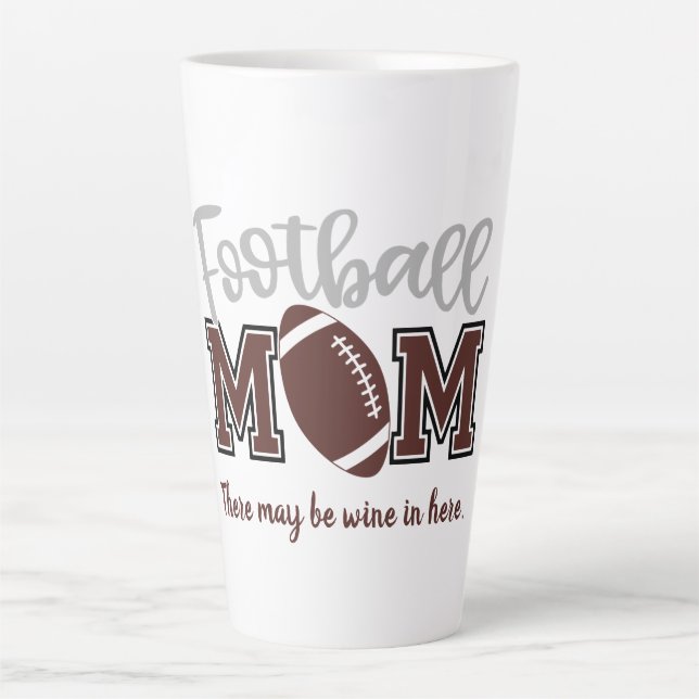 Tasse Latte Maman de football drôle (Devant)