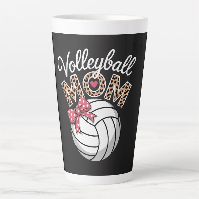 Tasse Latte Maman de volleyeuse (Devant)