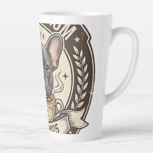 Tasse Latte Maman Frenchie Café Motorisé Design Vintage