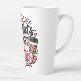 Tasse Latte Maman Moyenne du Monde Imprimé Léopard Chignon Déc