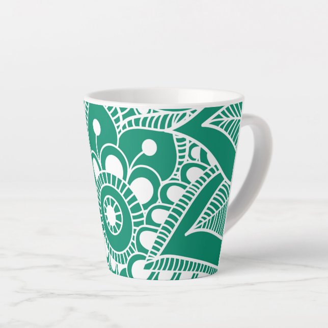 Tasse Latte Mandala 48 de luxe (Angle droit)