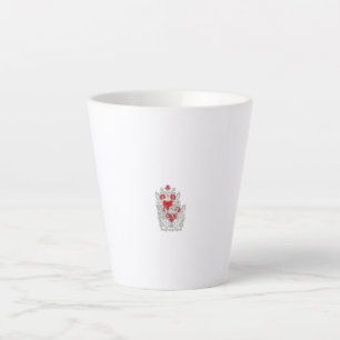 Tasse Latte Mandala papillon floral Design d'art Boho pourpr