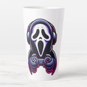 Tasse Latte Manette fantôme de joueur Halloween de Spooky Gami