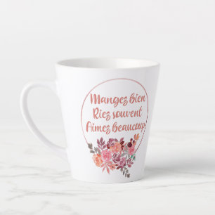 Tasse Latte Mangez Bien Riez Souvent Aimez Beaucoup Français