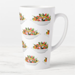 Tasse Latte Mangez plus de plantes frais motivation salade let
