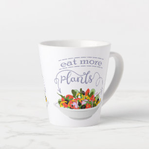 Tasse Latte Mangez plus de plantes frais motivation salade let