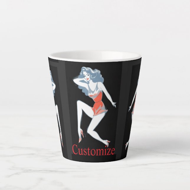 Tasse Latte Mannequin Glamour Posant Thunder_Cove (Devant)