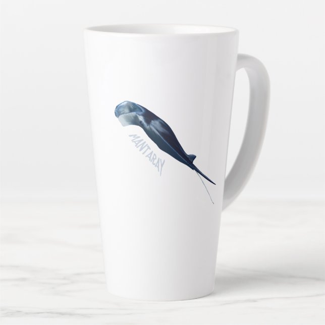 Tasse Latte Manta Ray (Angle droit)